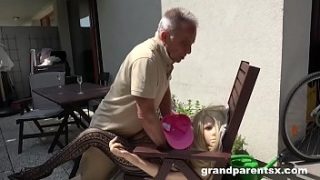 Bizzare Old Guy Fucking a Plastic Doll
