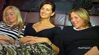 Lesbian threesome before blowjobs and a fuck