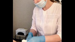 The client did not expect to cum during the procedure