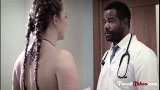 Anal checkup interracial action