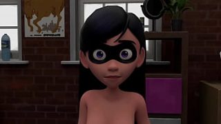 VIOLET AND HELEN PARR DILDO CHAIR RIDING AND DANCING – The Incredibles